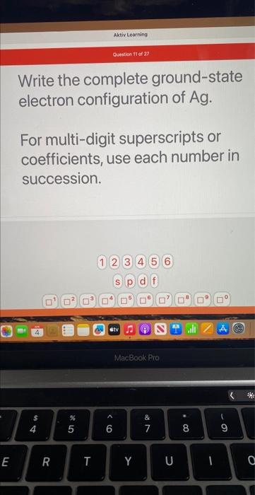 Solved Write The Complete Ground State Electron Chegg