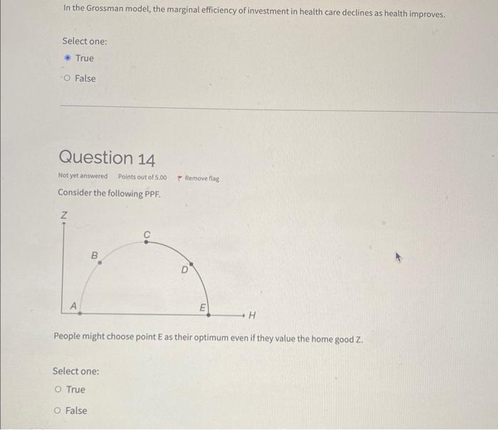 Solved In The Grossman Model The Marginal Efficiency Of Chegg