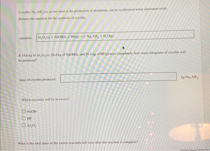 Solved Theres 4 Parts To This Question Balancing The Chegg