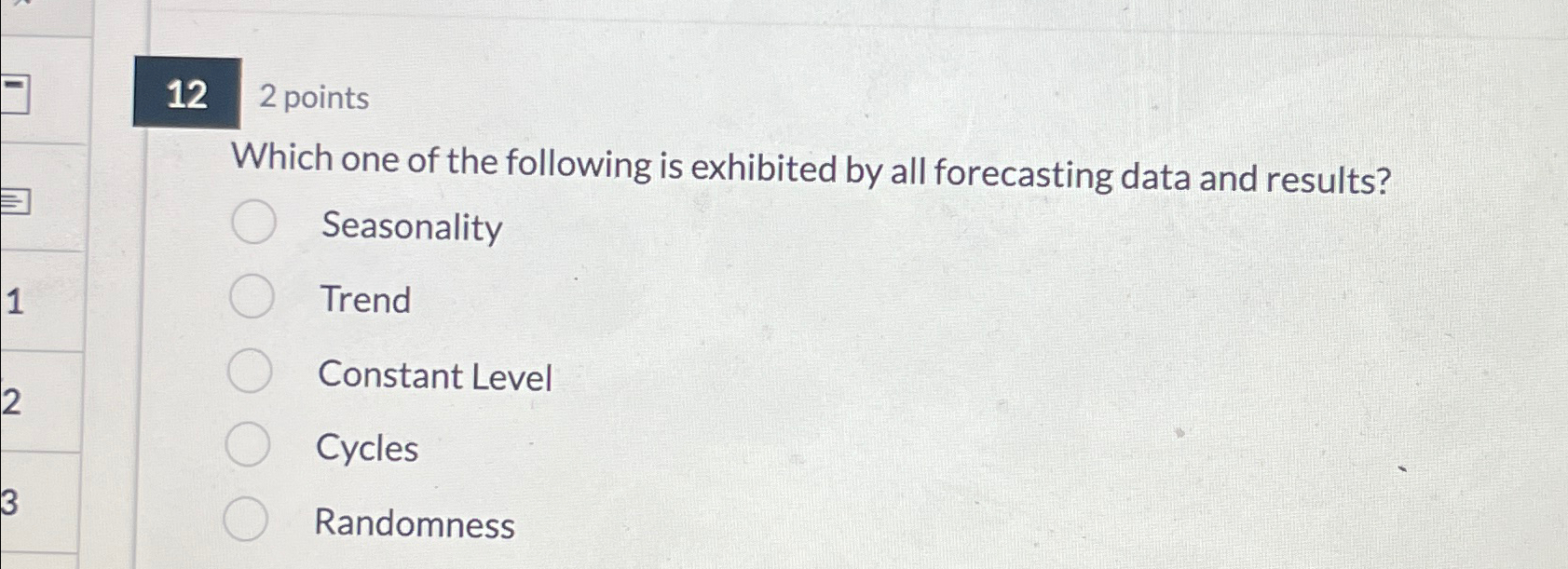 Solved Pointswhich One Of The Following Is Exhibited Chegg