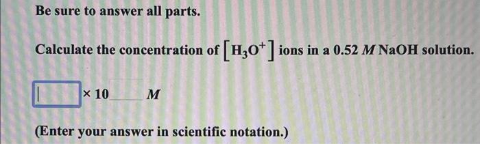 Solved Be Sure To Answer All Parts Calculate The Chegg