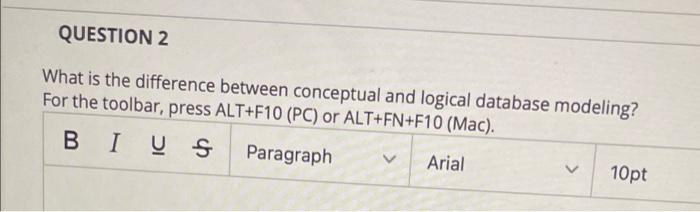 Solved Question What Is The Difference Between Conceptual Chegg