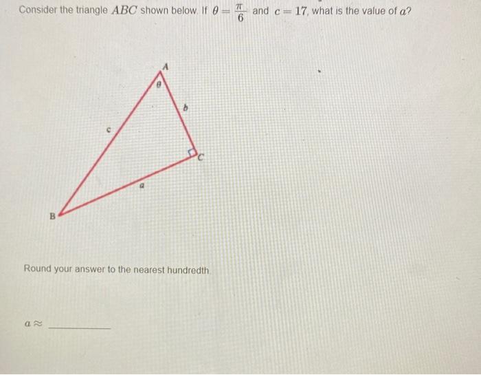 Solved Consider The Triangle Abc Shown Below If And Chegg