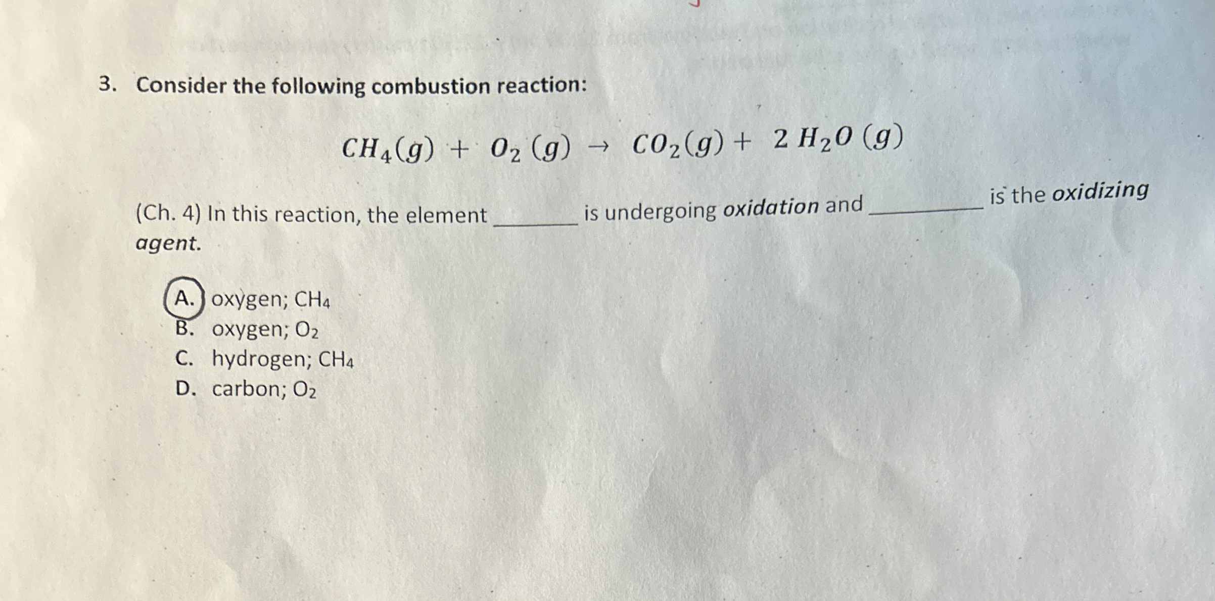 Solved Consider The Following Combustion Chegg