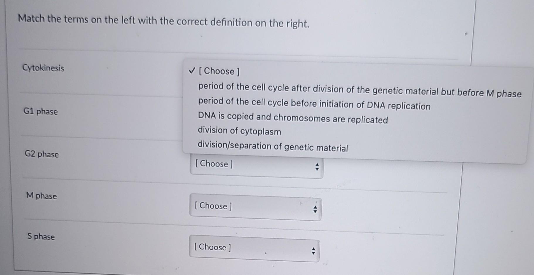 Solved Match The Terms On The Left With The Correct Chegg