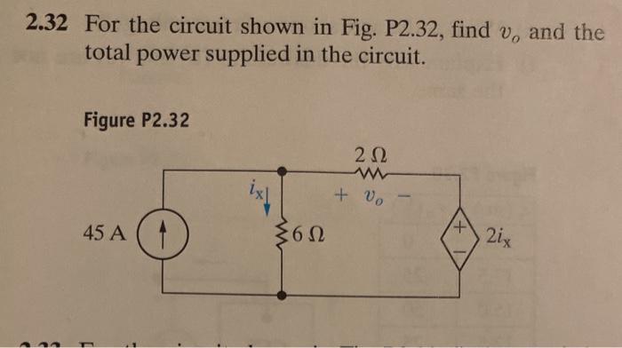 Solved For The Circuit Shown In Fig P Find V And Chegg