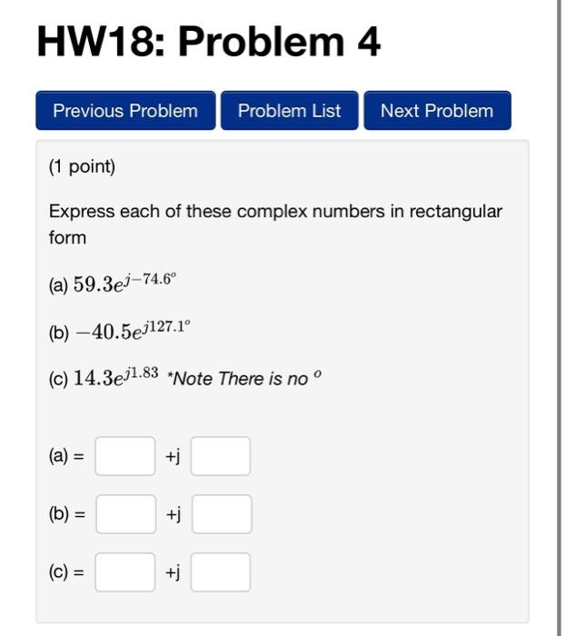 Solved 1 Point Express Each Of These Complex Numbers In Chegg