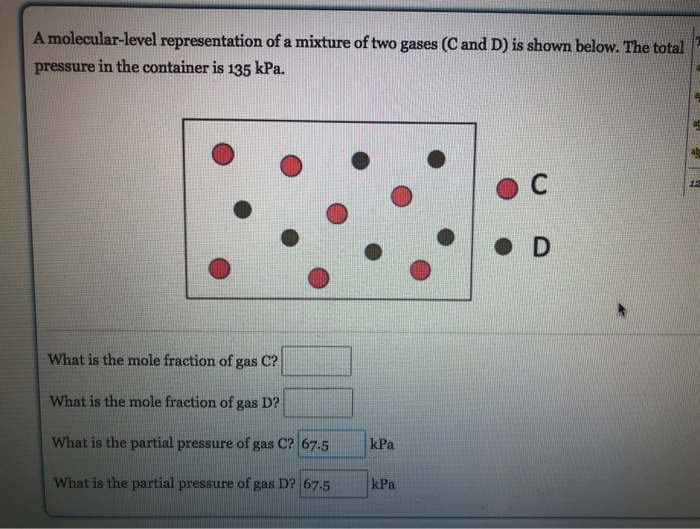 Solved A Molecular Level Representation Of A Mixture Of Two Chegg