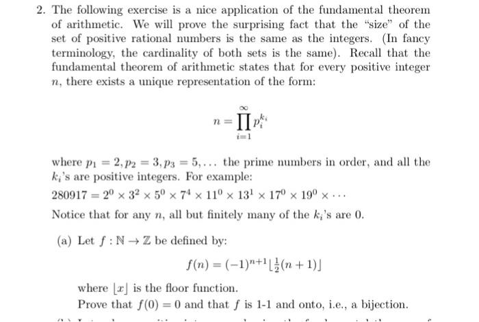 Solved The Following Exercise Is A Nice Application Of The Chegg