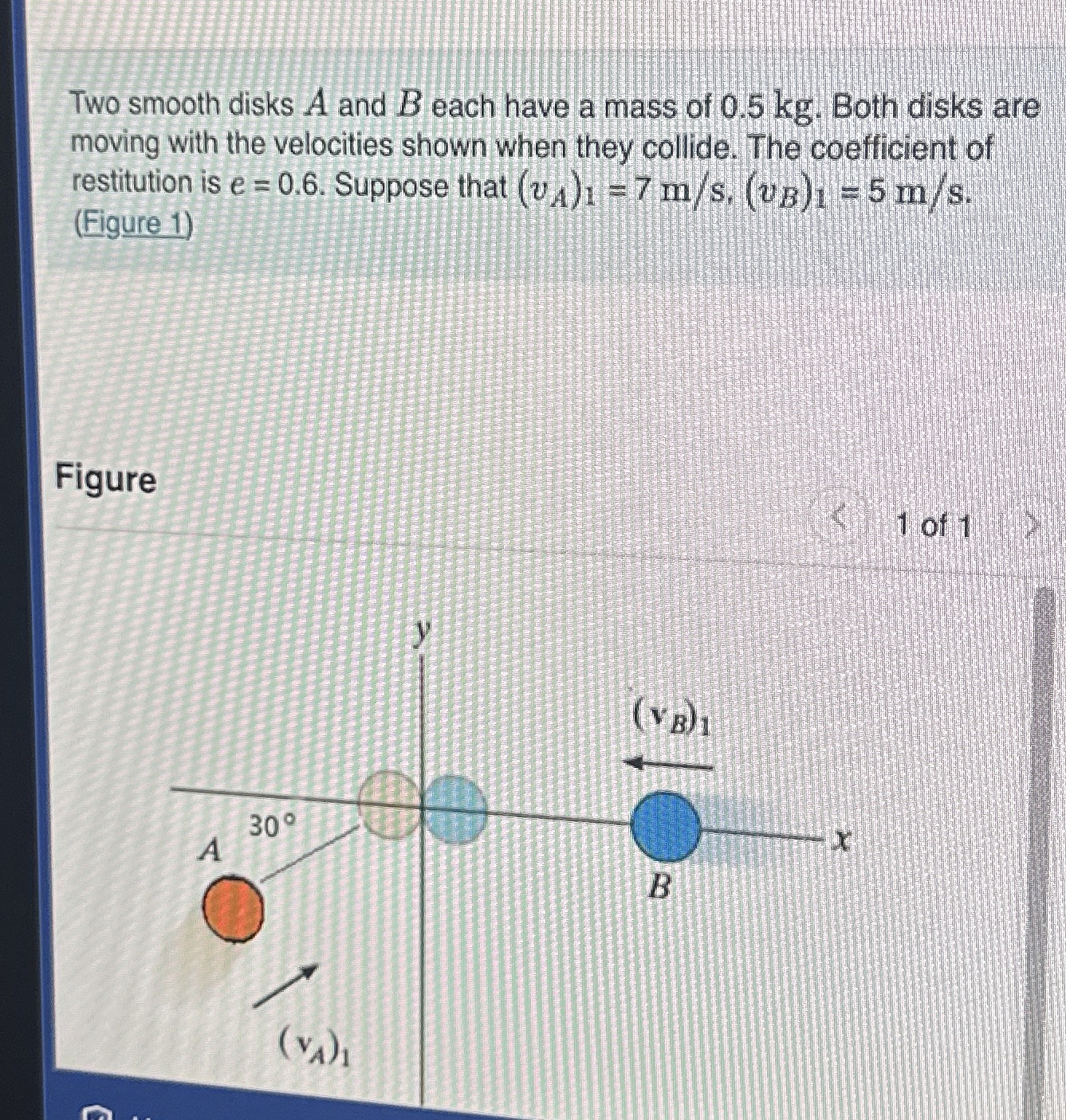 Two Smooth Disks A And B Each Have A Mass Of 0 5kg Chegg