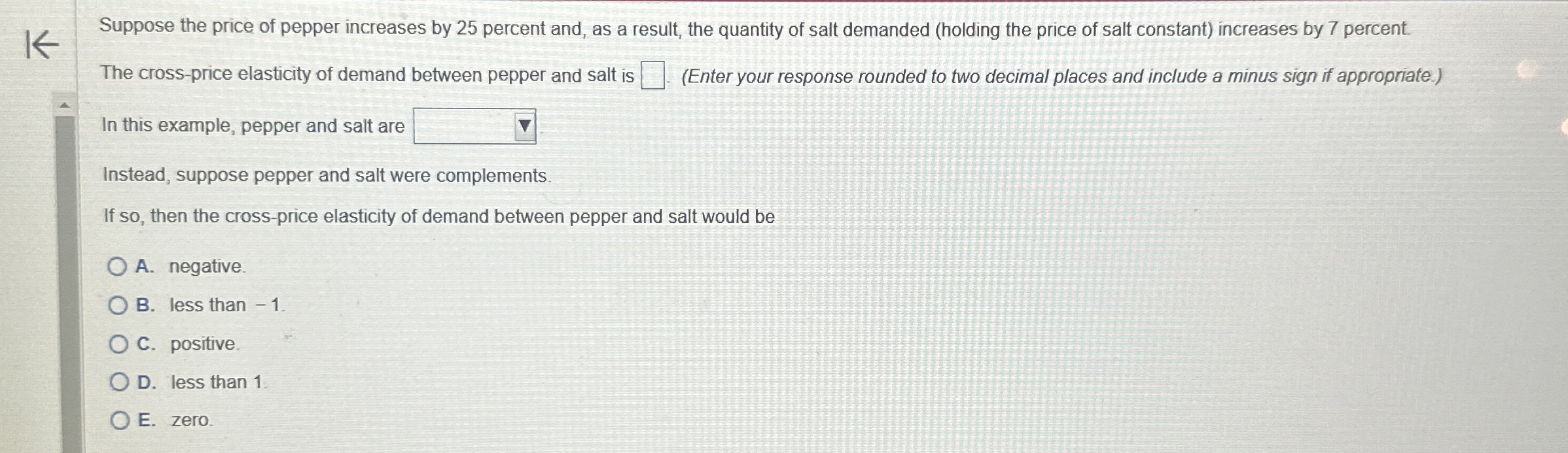 Solved Suppose The Price Of Pepper Increases By Percen