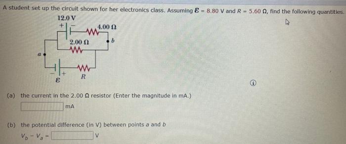 Solved The Ammeter Shown In The Figure Below Reads A Chegg