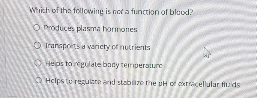 Solved Which Of The Following Is Not A Function Of Chegg