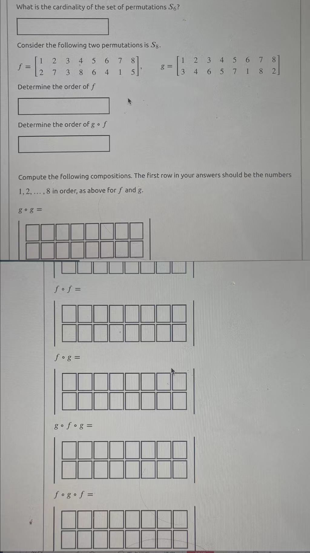 Solved What Is The Cardinality Of The Set Of Permutations Chegg