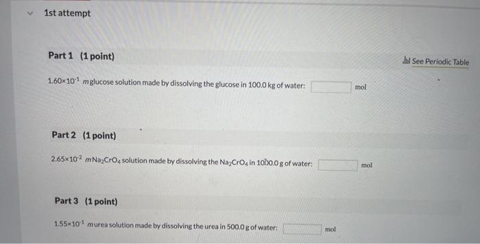 Solved St Attempt Part Point See Periodic Table Chegg