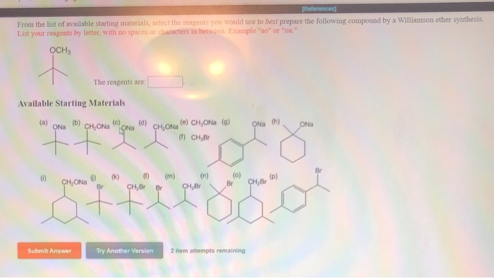 Solved References From The List Of Available Starting Chegg