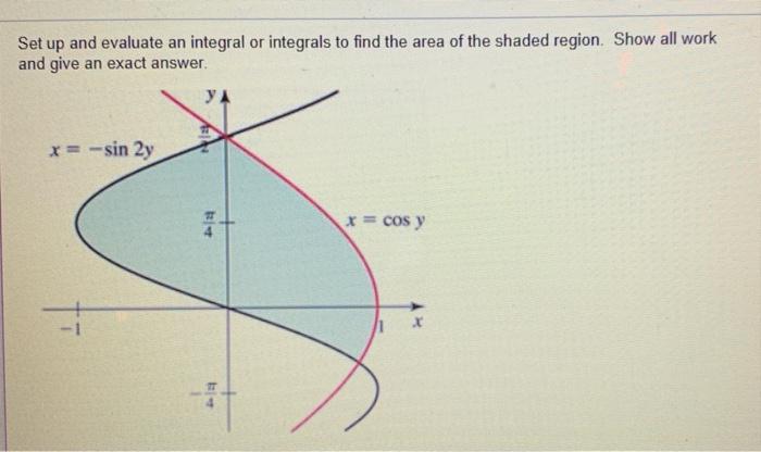 Solved Set Up And Evaluate An Integral Or Integrals To Find Chegg