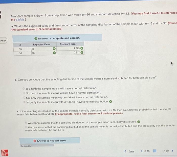 Solved A Random Sample Is Drawn From A Population With Mean Chegg