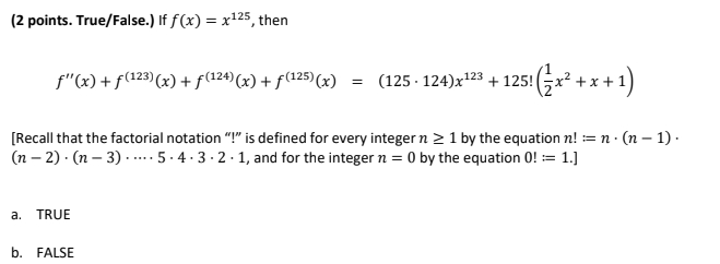 Solved Recall That The Factorial Notation Is Defined Chegg