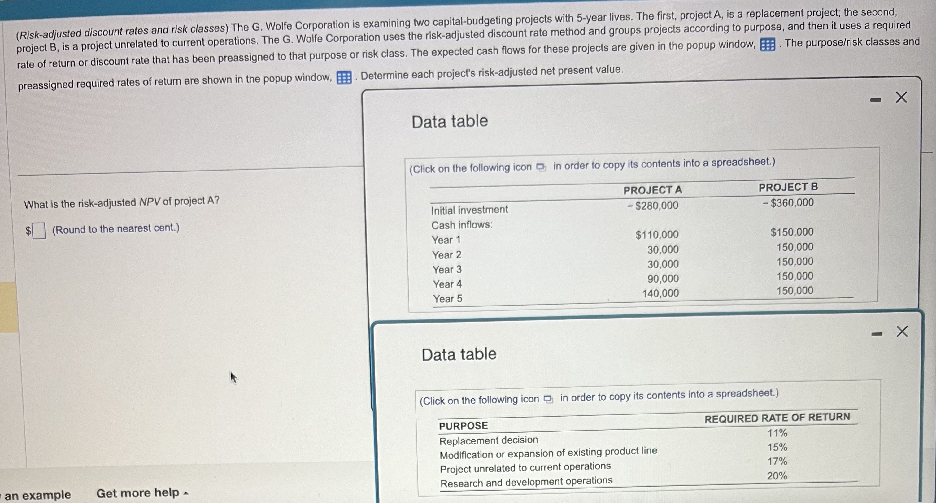 Solved Risk Adjusted Discount Rates And Risk Classes The Chegg