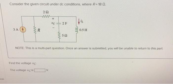 Solved Consider The Given Circuit Under Dc Conditions Where Chegg