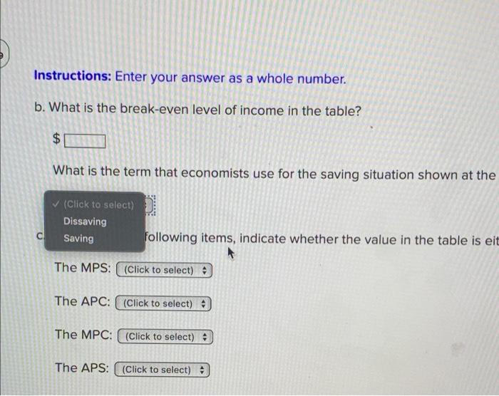 Solved 8 The Following Table Provides Data For Output Real Chegg