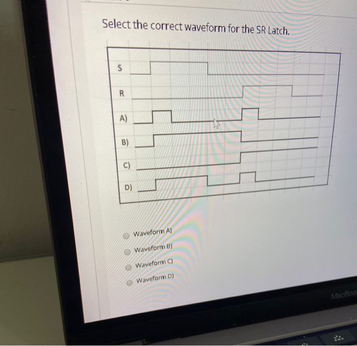 Solved Select The Correct Waveform For The SR Latch Chegg