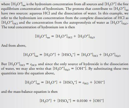 Solved Write The Mass Balance Expressions And Charge Balance Chegg