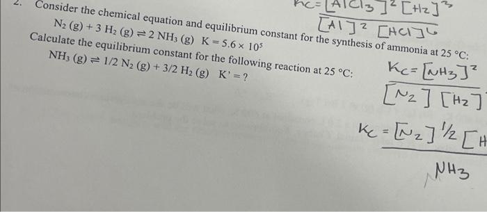 Solved Consider The Chemical Equation And Equilibrium Chegg