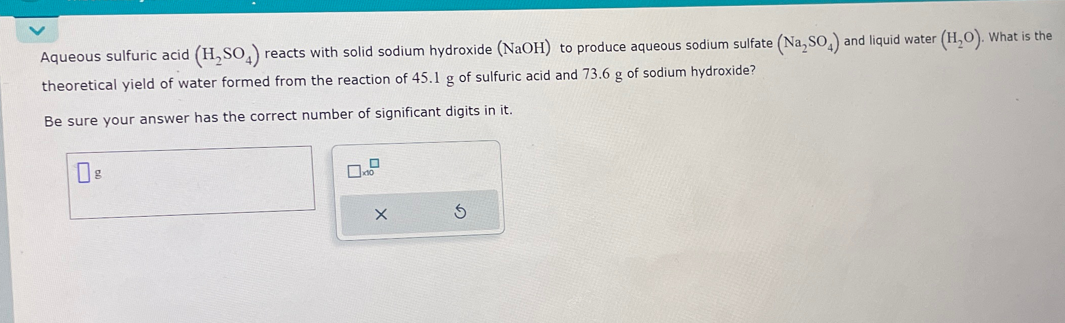 Solved Aqueous Sulfuric Acid H So Reacts With Solid Chegg