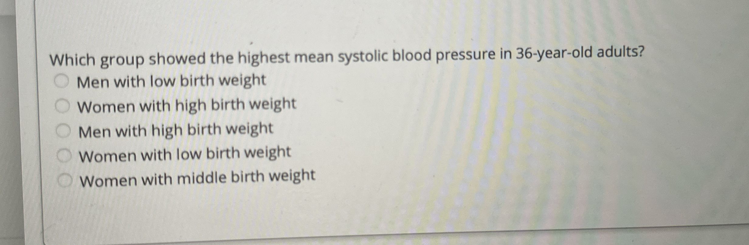 Solved Which Group Showed The Highest Mean Systolic Blood