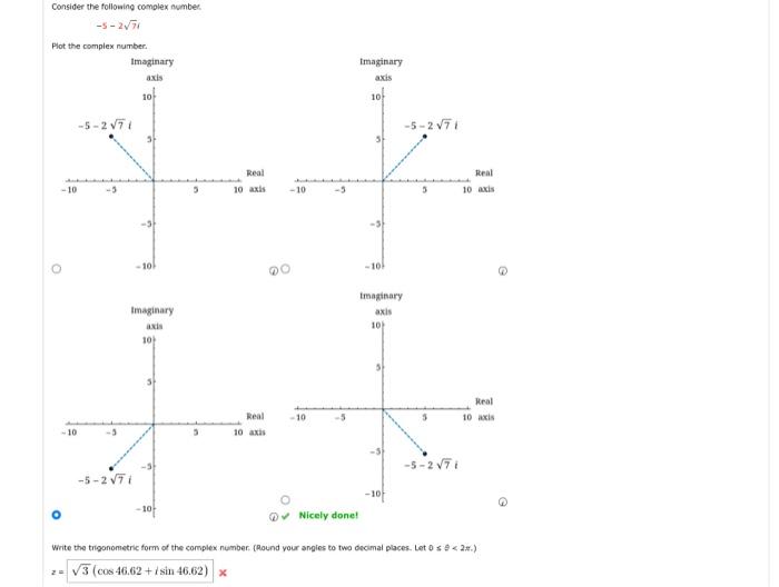 Solved Consider The Following Complex Number I Plot Chegg