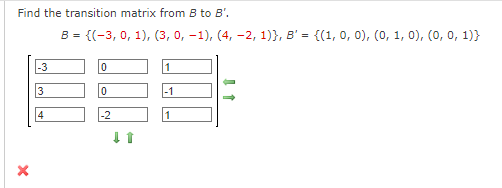 Solved Find The Transition Matrix From B To Chegg