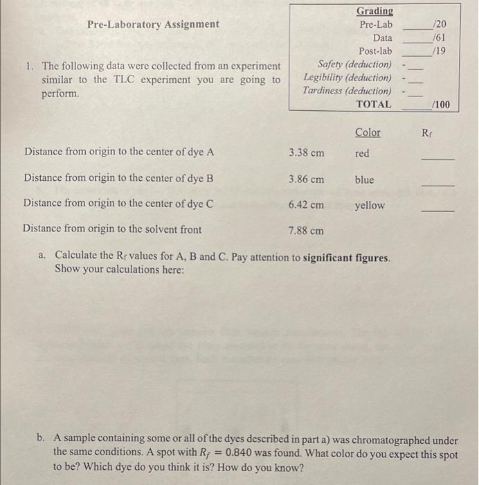 Solved Pre Laboratory Assignment Grading Pre Lab Chegg