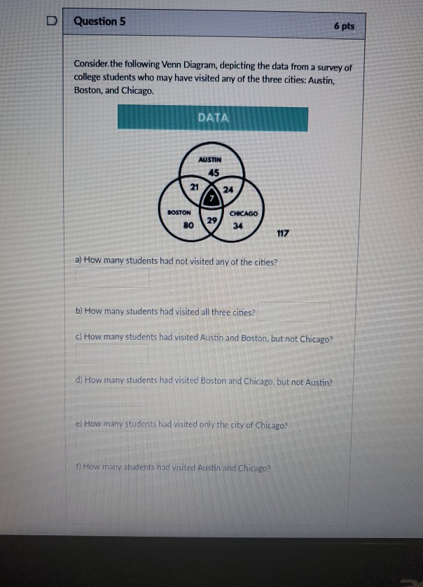 Statistics Chapter 15 Venn Diagrams Answers Solved 2 In Th