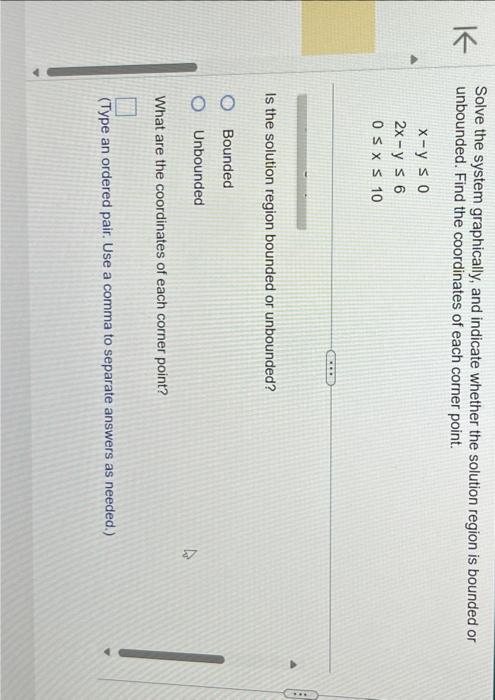 Solved Solve The System Graphically And Indicate Whether Chegg