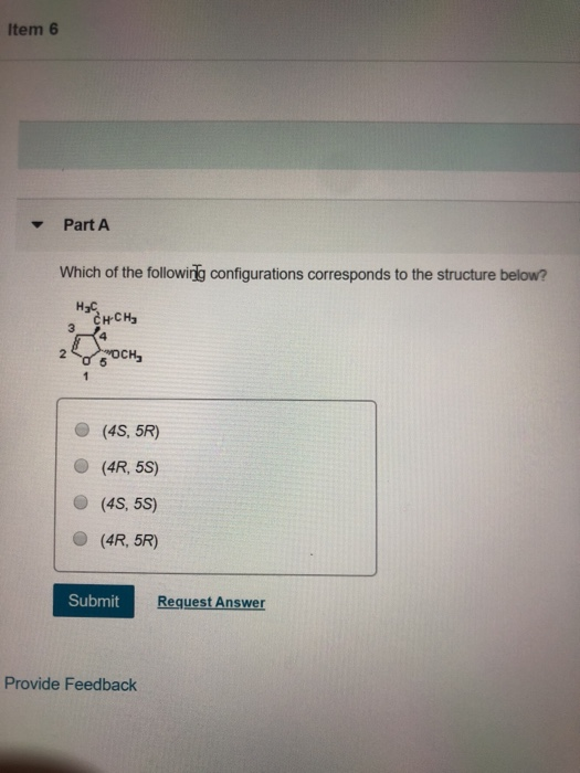 Solved Item Part A Which Of The Following Configurations Chegg