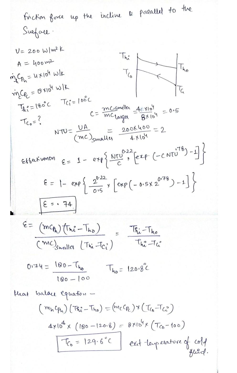 Solved A Cross Flow Heat Exchanger With Both Fluids Unmixed Chegg