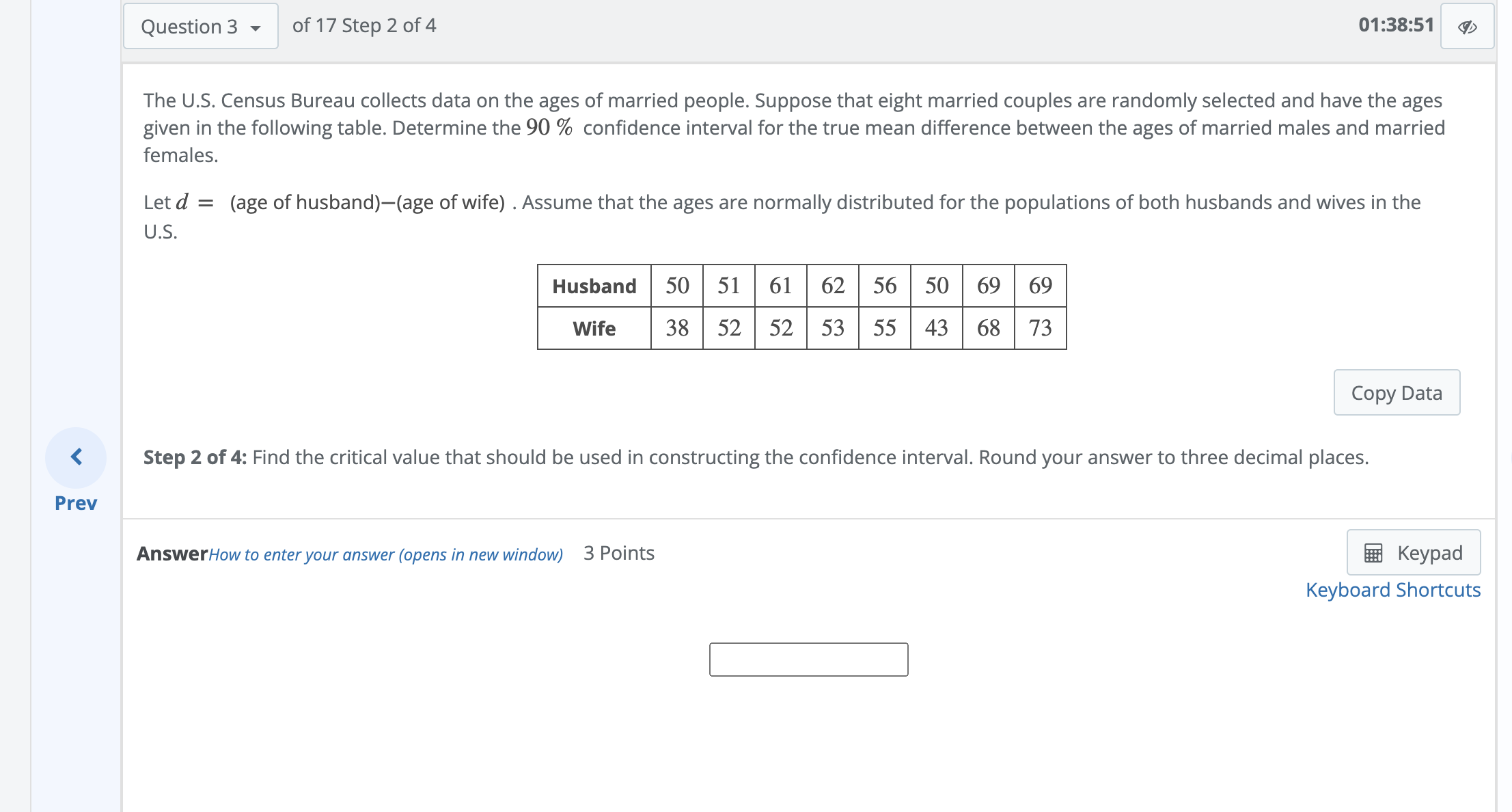 Solved The U S Census Bureau Collects Data On The Ages Of Chegg