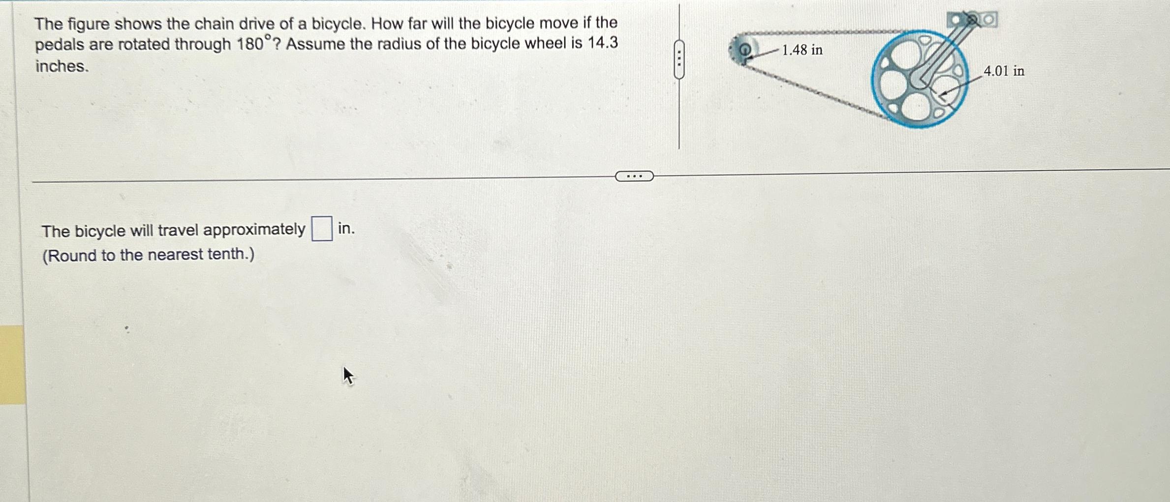 Solved The Figure Shows The Chain Drive Of A Bicycle How Chegg