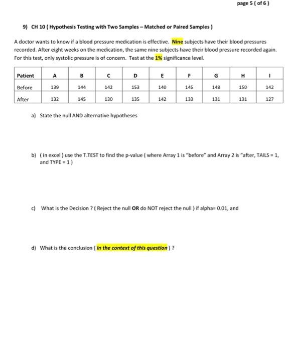 Solved Ch Hypothesis Testing With Two Samples Chegg