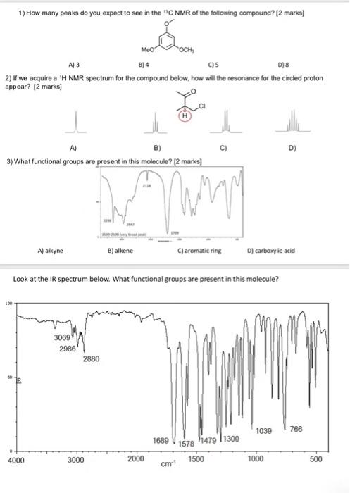 Solved How Many Peaks Do You Expect To See In The C Nmr Chegg