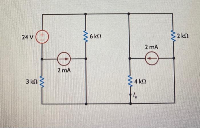 Solved Find I O Using SUPERPOSITION Chegg