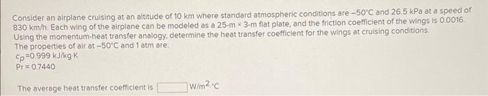 Solved Consider An Airplane Cruising At An Altitude Of 10 Km Chegg