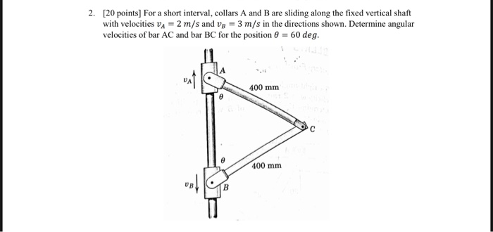 Solved Points For A Short Interval Collars A And B Are Chegg