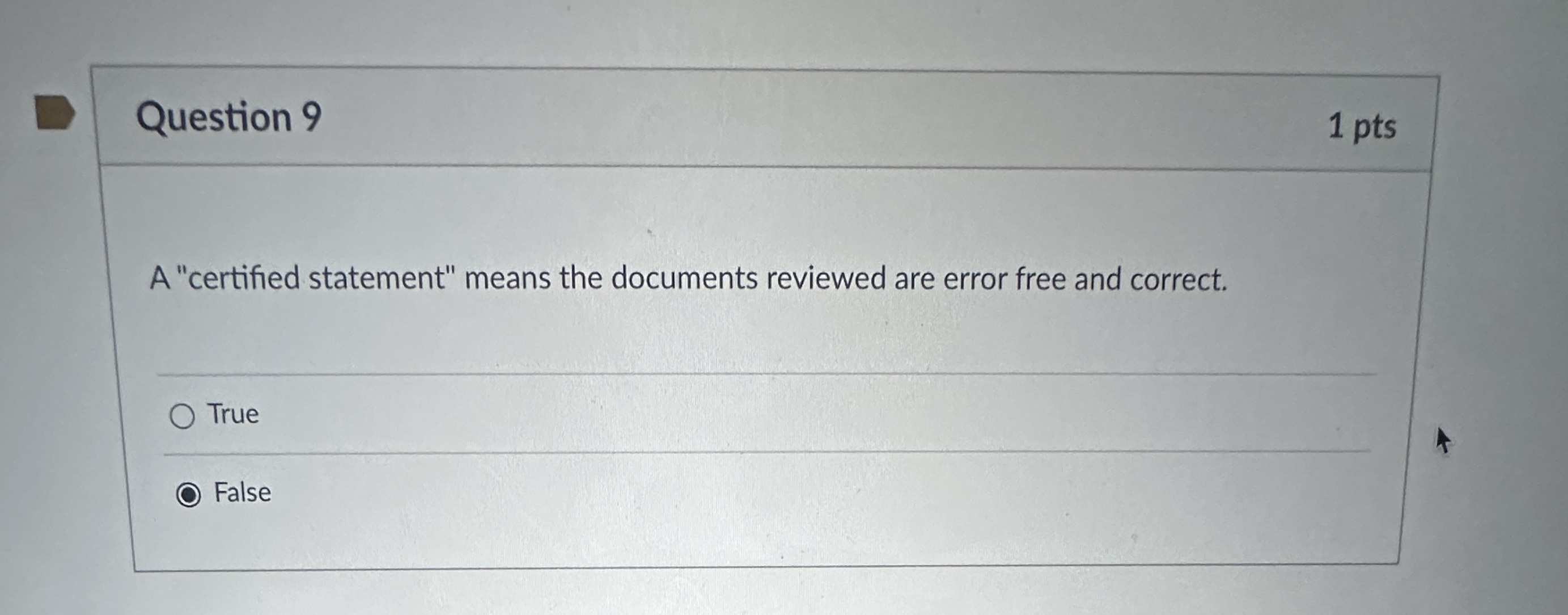 Solved Question 91 PtsA Certified Statement Means The Chegg