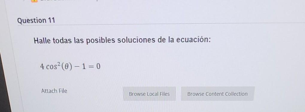 Solved Question Halle Todas Las Posibles Soluciones De La Chegg