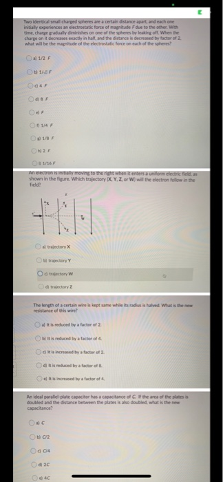 Solved Two Identical Small Charged Spheres Are A Certain Chegg