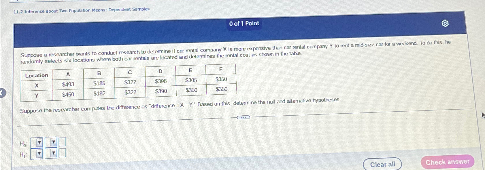 Solved 11 2 Inference About Two Population Means Dependent Chegg