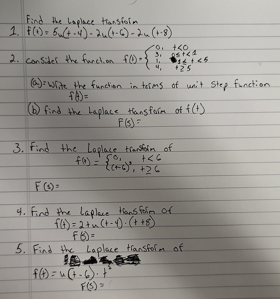 Solved Find The Laplace Transform Chegg